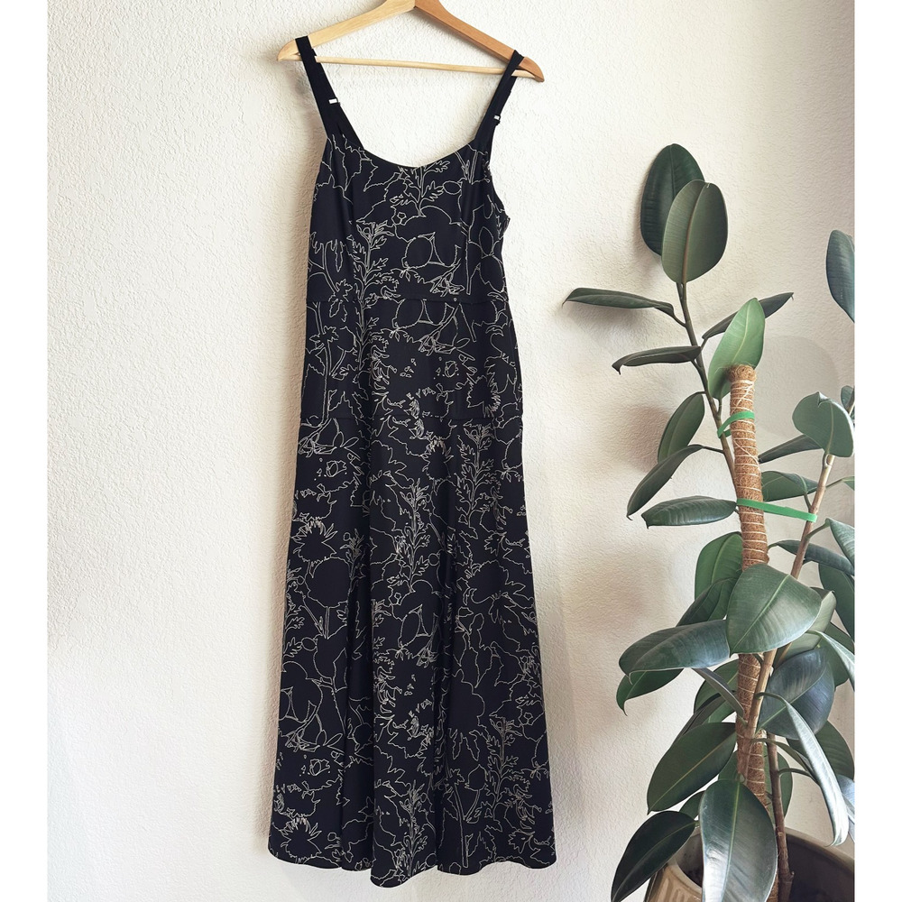 Rag & Bone Silk Crepe Maxi Slip Dress 4 Luxury Whimsy Dark Cottage Ethereal